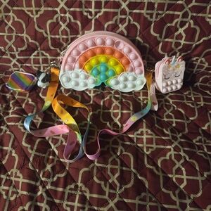 Rainbow Pop It Crossbody Bag